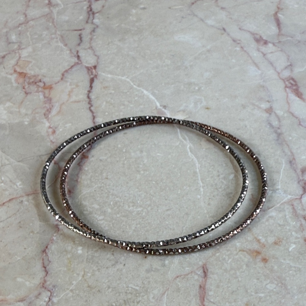Elegant Silver-Tone Bangle Set